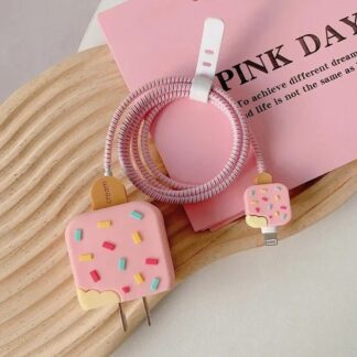 20W fast charger for iPhone pink ice cream finish