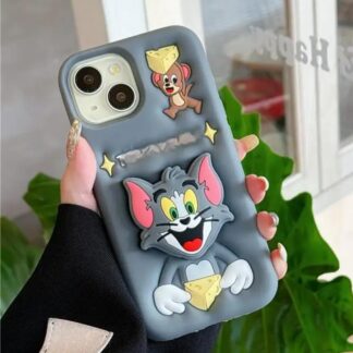 Tom and Jerry 3D cartoon iPhone case cute design
