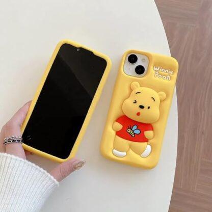 3D Winnie The Pooh Bear Cute Back Cover with PopUp Holder - Image 3