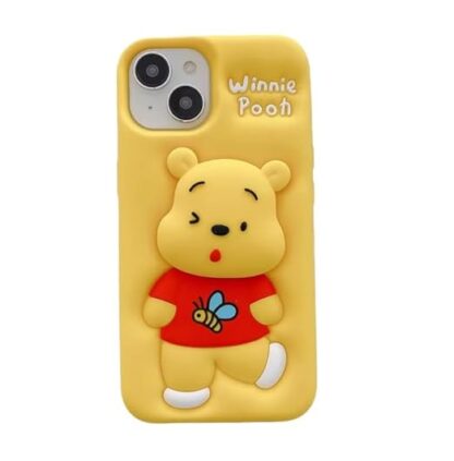 3D Winnie The Pooh Bear Cute Back Cover with PopUp Holder - Image 4
