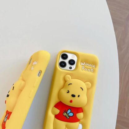 3D Winnie The Pooh Bear Cute Back Cover with PopUp Holder - Image 8