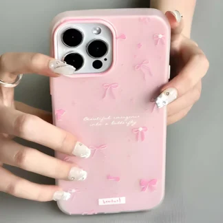 Pink Bow iPhone Case – Matte Printed PC Hard Back Cover
